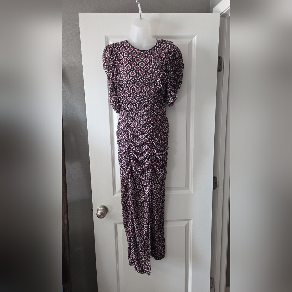 Free People Floral Print Ruched Dress